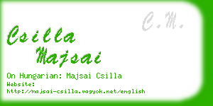 csilla majsai business card